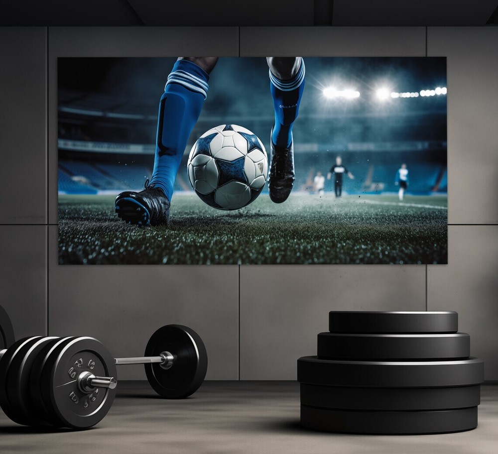 Soccer Abstract Painting, Football Man Wall Art Canvas Unframed Print Art