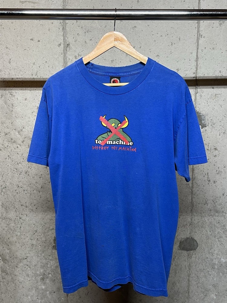 Vintage 1990s Toy Machine Skateboards T-Shirt Blue Men's Large 21x29