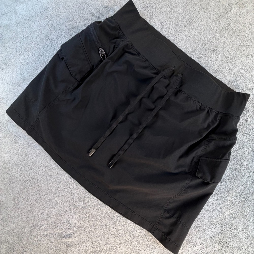 Gerry Womens Athletic Skort Black Stretch Activewear Built In Shorts Size L