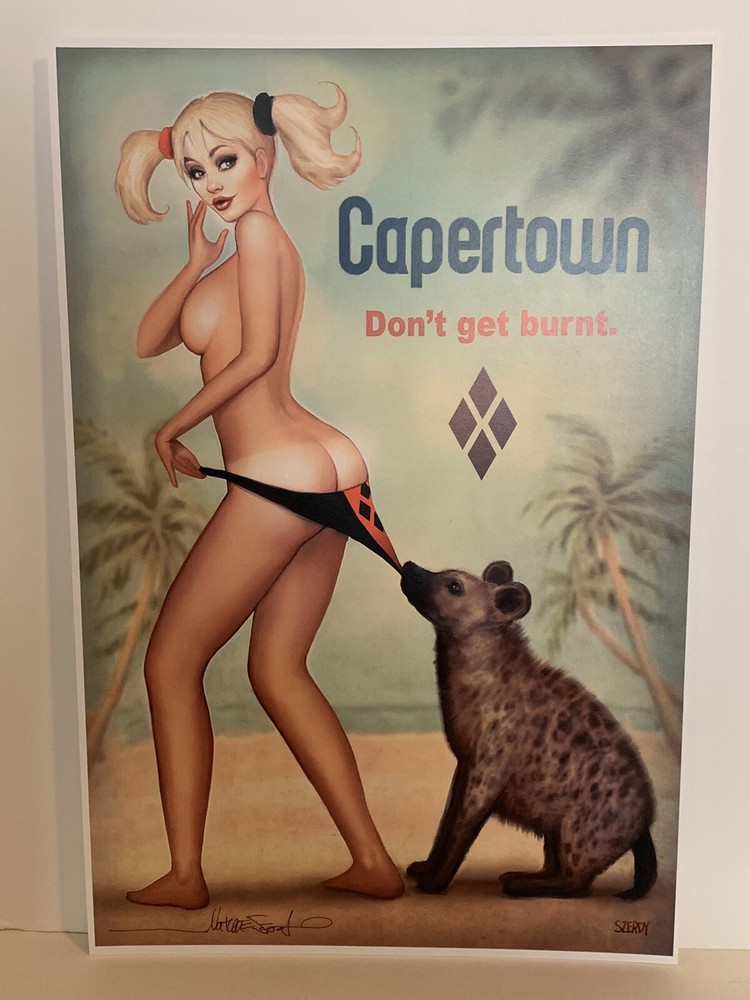 Nathan Szerdy SIGNED Harley Quinn Capertown Art Print Batman Suicide Squad