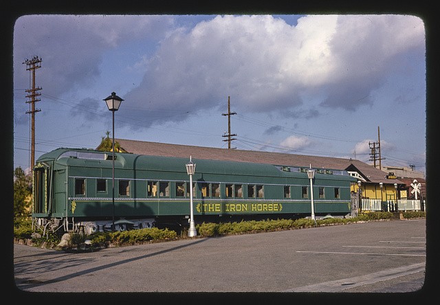 Bakersfield California 1978 Milt's Iron Horse Restaurant Railcar Diner