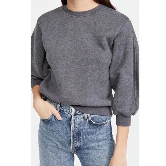 AGOLDE Gray Thora 3/4 Sleeve Sweatshirt Size Small