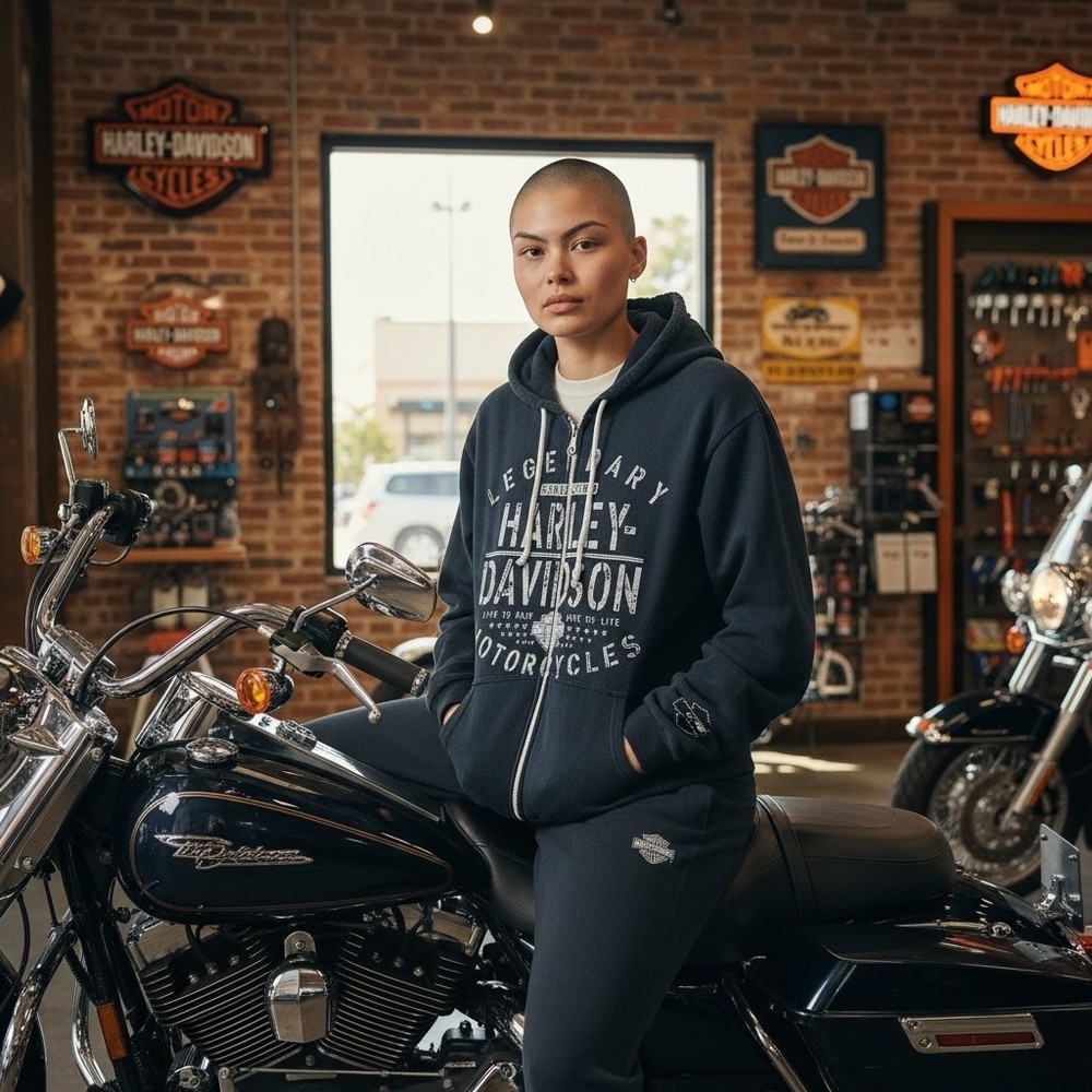 Harley-Davidson Womens XL Full Zip Hoodie San Jacinto Pasadena TX Rhinestone