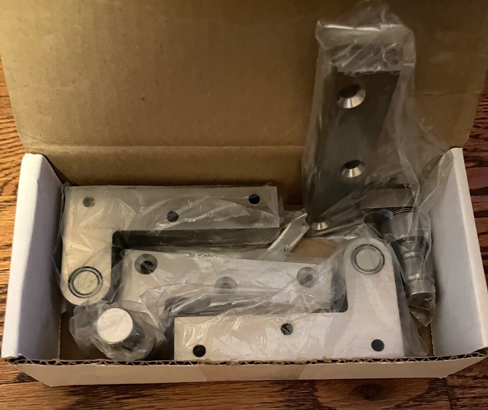 Accurate Lock Offset Pivot Hinges T1 D1 F2 US15 LH Satin Nickel Finish-image