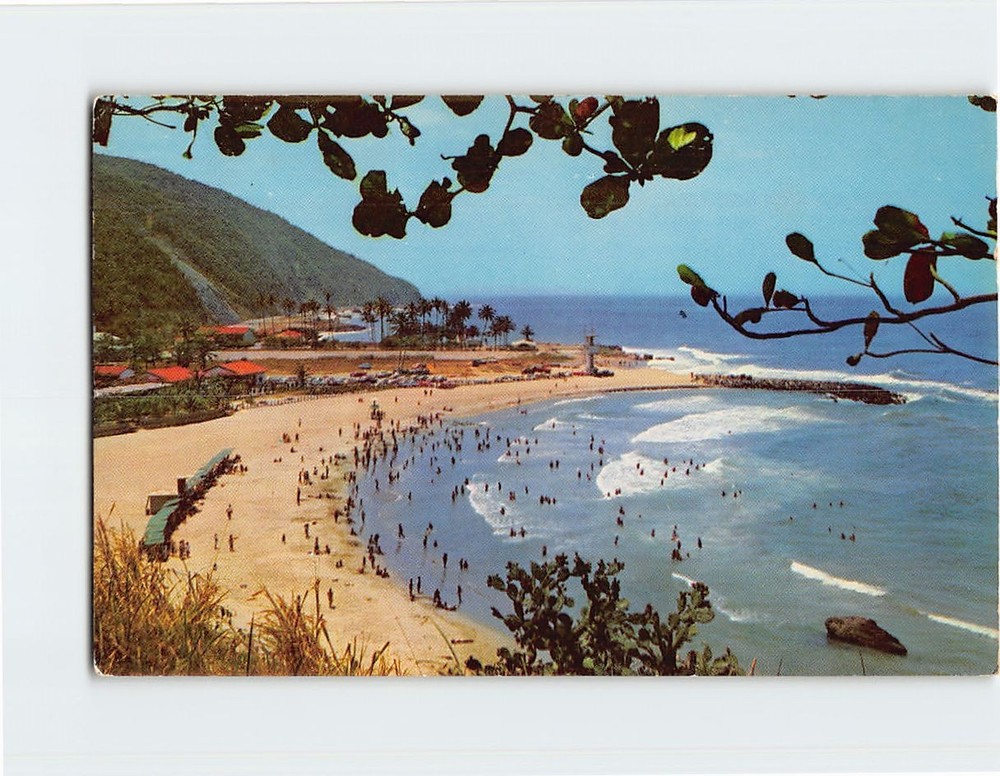 Postcard Beach Scene Los Caracas Venezuela