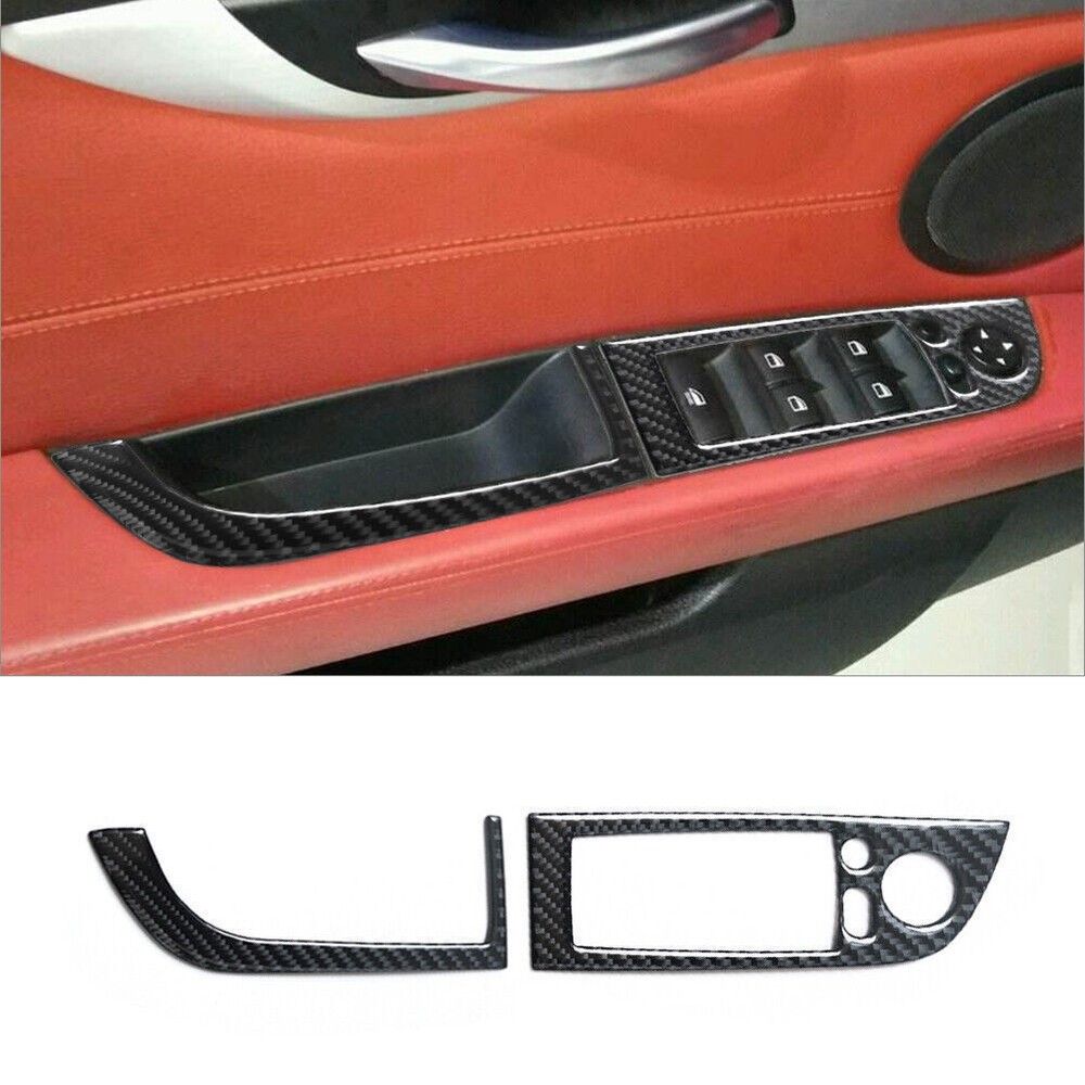 BMW Z4 E89 Carbon Fiber Driver Side Door Control Cover Trim Pair