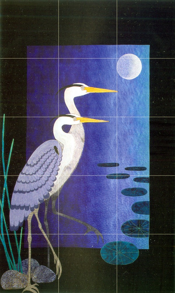 Art Décor Heron Mural Ceramic Backsplash Bath Tile #837