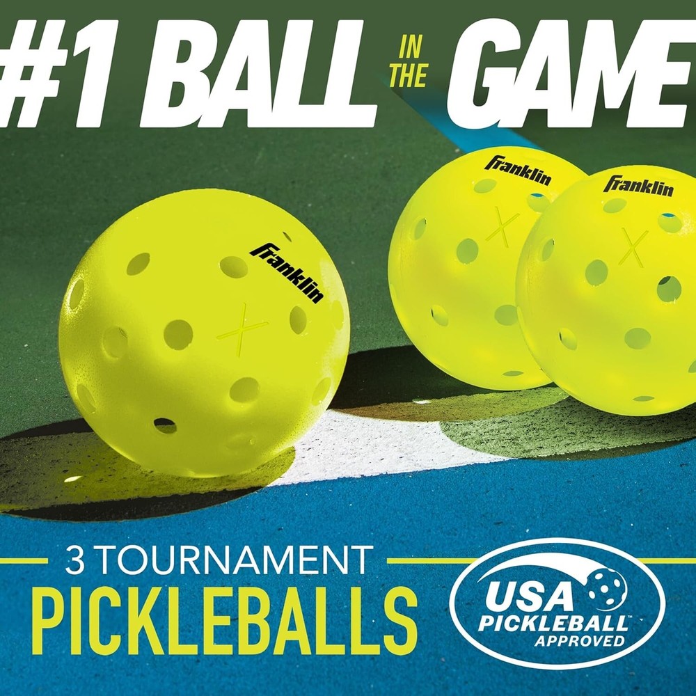 Franklin Sports Outdoor Pickleballs - X-40 Pickleball Balls - USA Pickleball