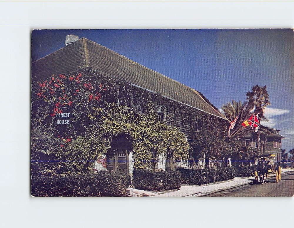 Postcard Oldest House St. Augustine Florida USA