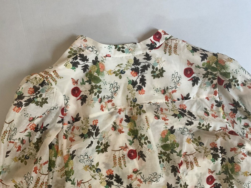 alice and olivia floral blouse size small excellent condition
