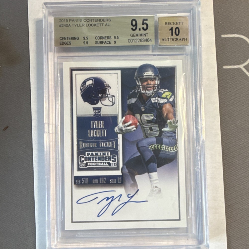 Panini Contenders Tyler Lockett Rookie Ticket Autograph #240A BGS 9.5 Football