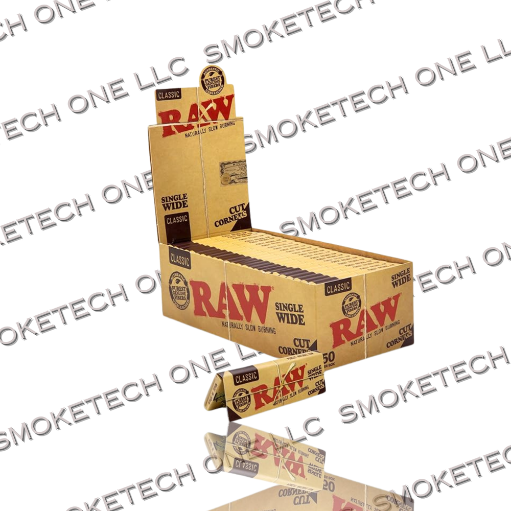 RAW Classic Single Cut Corner Wide Window Poker Cards Display of 50pks