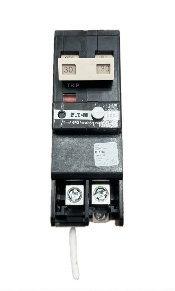 Eaton CH CHFN230GF 30A 2P 120/240V GFCI Pigtail Neutral Circuit Breaker