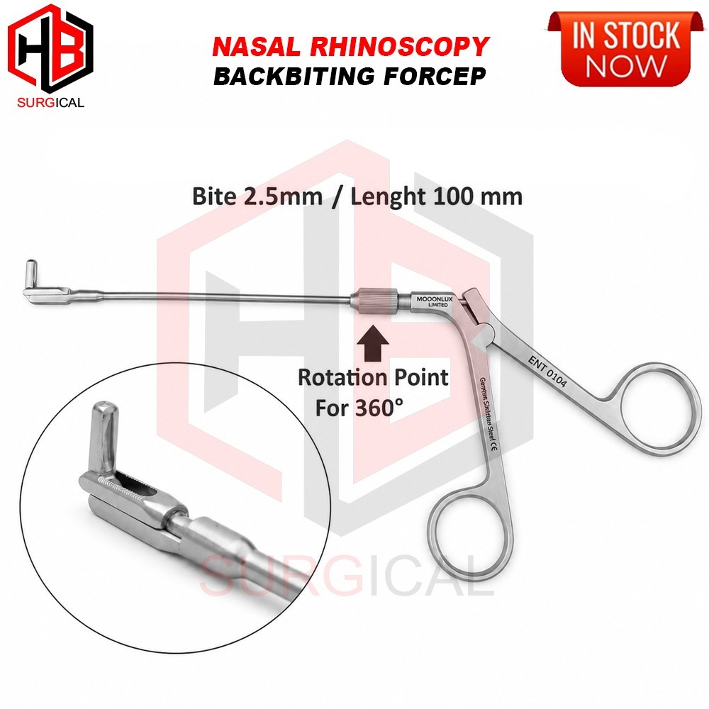 Fess Nasal Rhinoscopy Back Biting 360° ENT Instruments Surgery Sinus Rotatable
