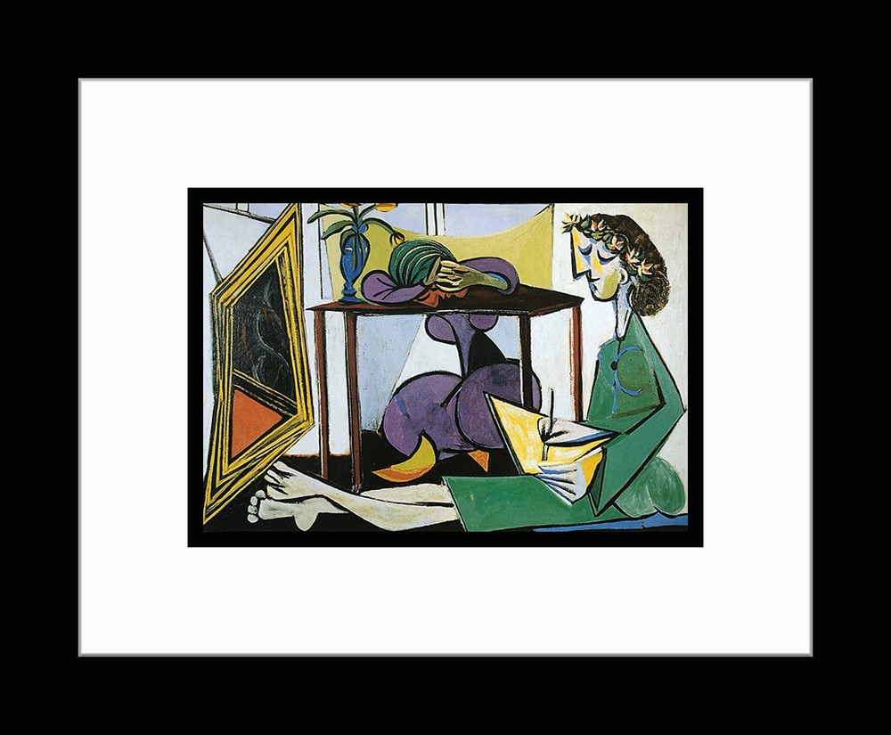 PICASSO - Custom Framed 'Interior with a Girl Drawing' Art Print
