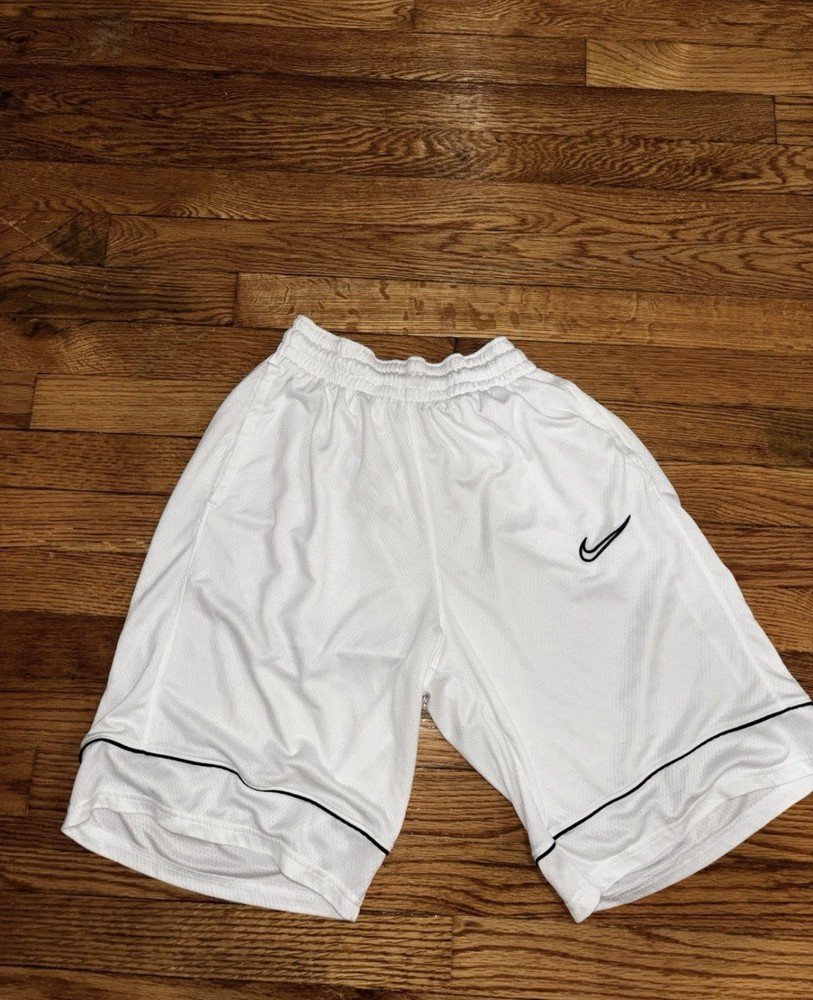Nike Men’s Dri-Fit Icon Basketball Shorts Size Small White New