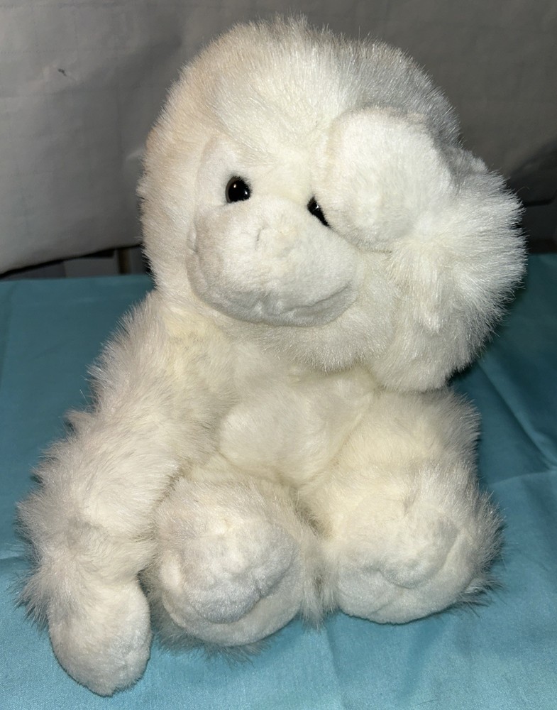 Vintage White Grey Monkey Plush with Magnetic Hands Commonwealth PEEK A BOO Ape