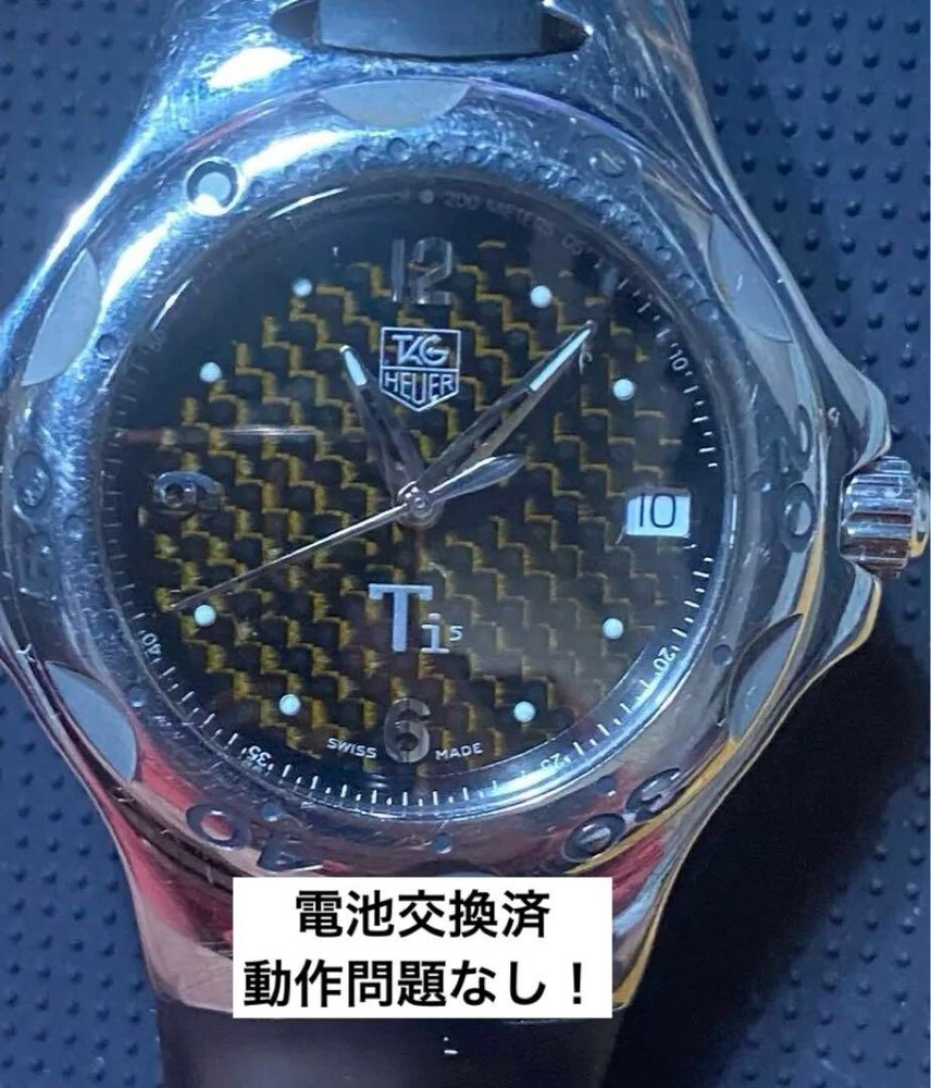TAG Heuer Kirium Ti5 WL1180 Black Dial 200m Quartz Watch Japan Tested