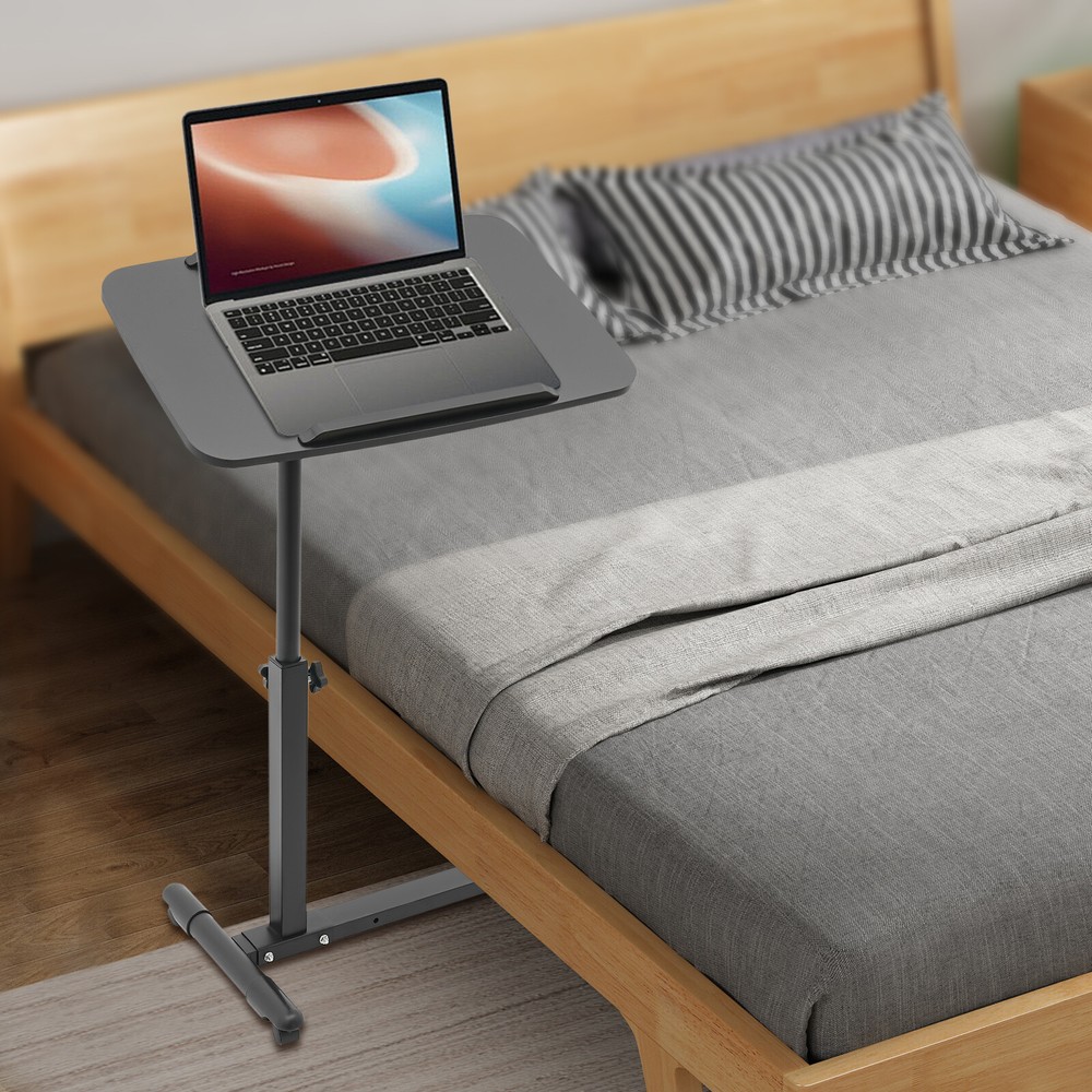 Bedside Table Adjustable Hospital & Home Use Bed Table Rolling Laptop Table SALE