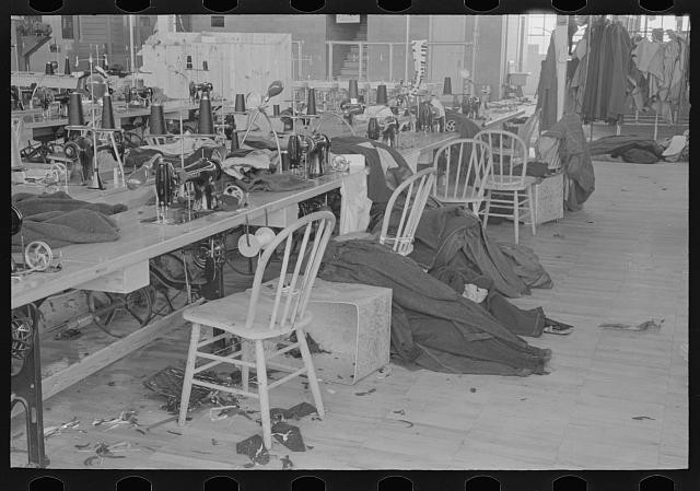 Hightstown New Jersey 1936 Cooperative Garment Factory Sewing Machines