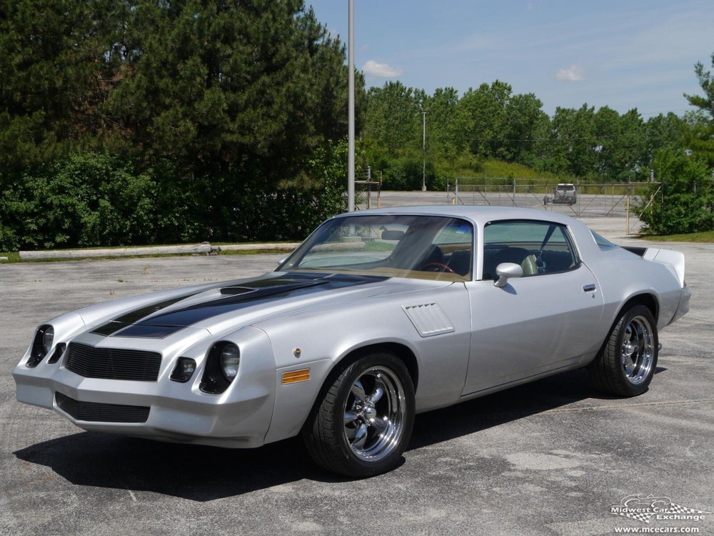 1978 Chevrolet Camaro Z28 silver black | 24x36 inch POSTER | vintage classic car