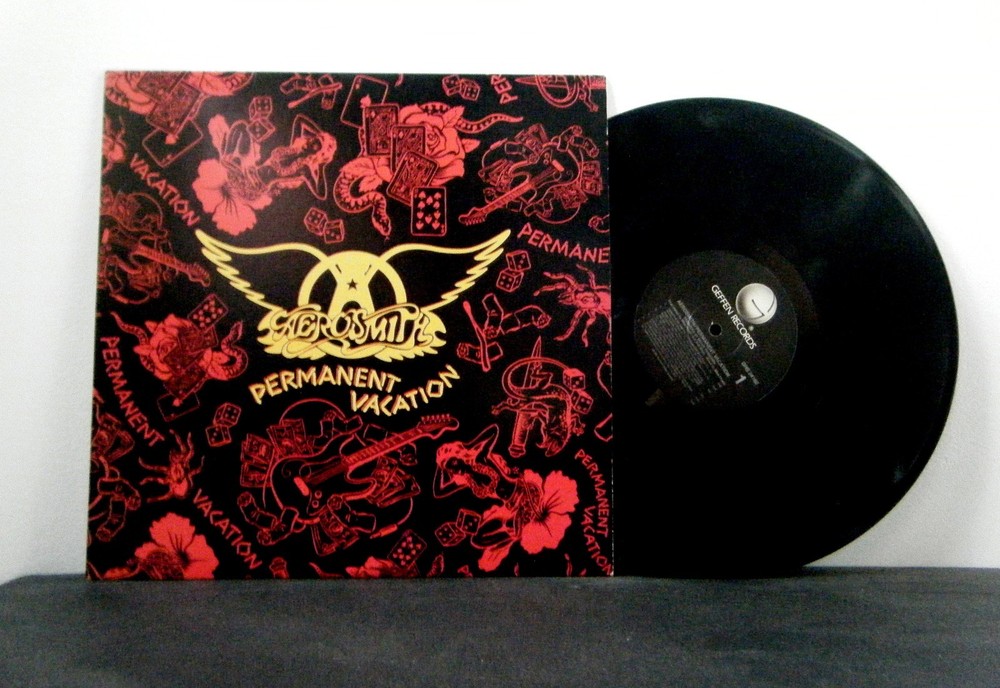 AEROSMITH LP Permanent Vacation 1987 Geffen  vinyl