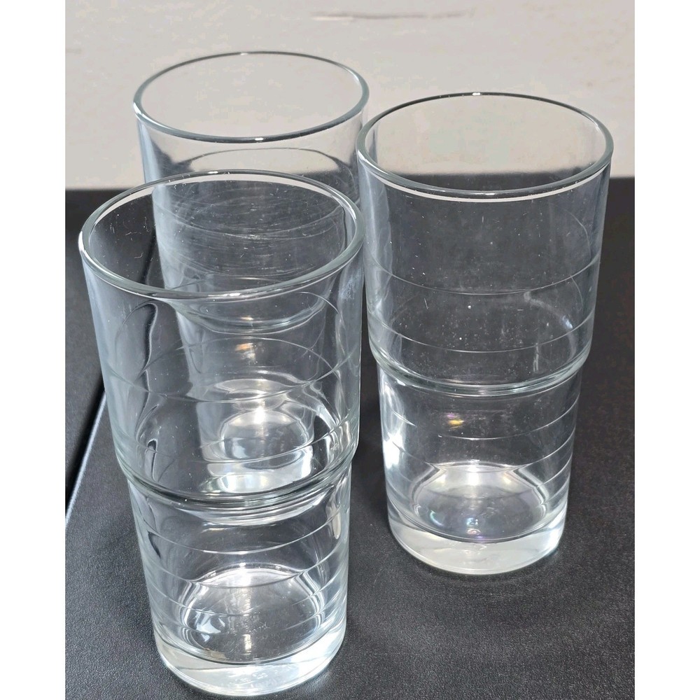 3 IKEA Svepa Glasses 10288 Stackable 4 3/4