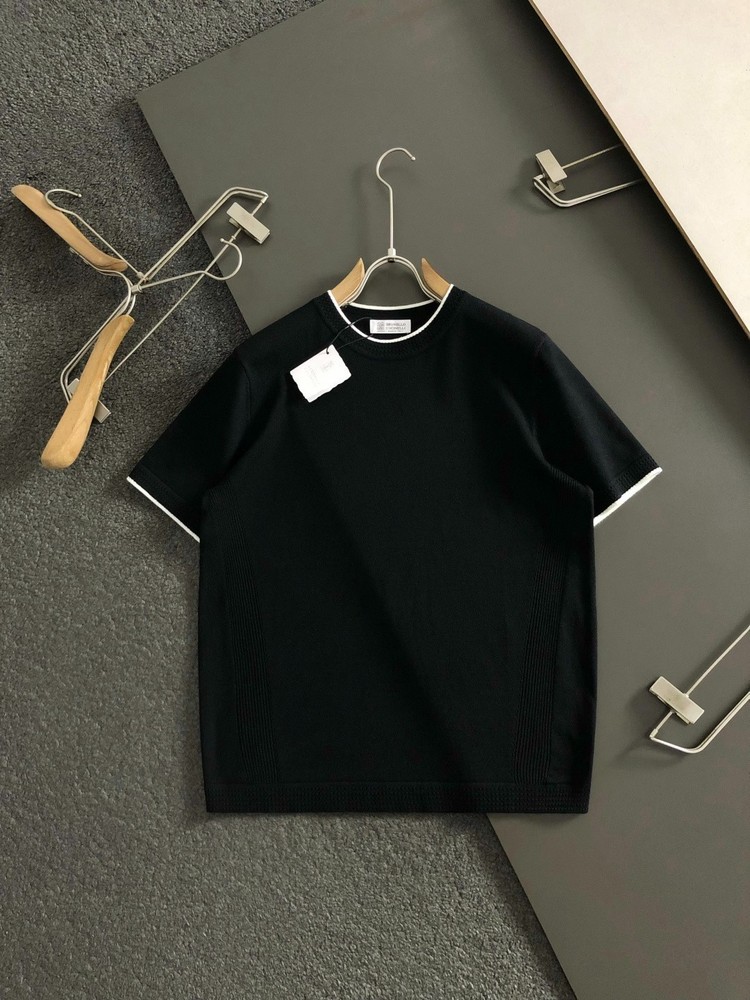 Brunello Cucinelli Men's Short-Sleeve Wool T-Shirt — Spring/Summer Collection