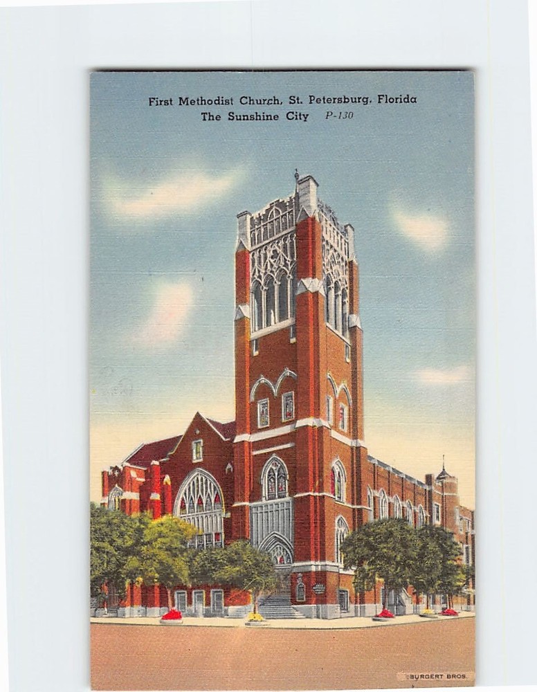 Postcard First Methodist Church St. Petersburg Florida USA