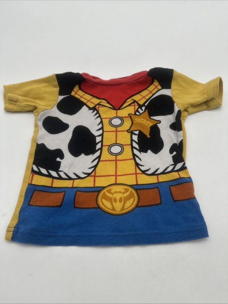 Disney Toy Story T-Shirt Youth Boy 4T Graphic Print Logo Yellow ..#28045