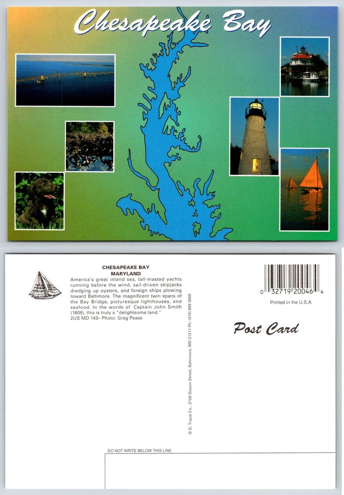 Chesapeake Bay LIGHTHOUSE Postcard V437