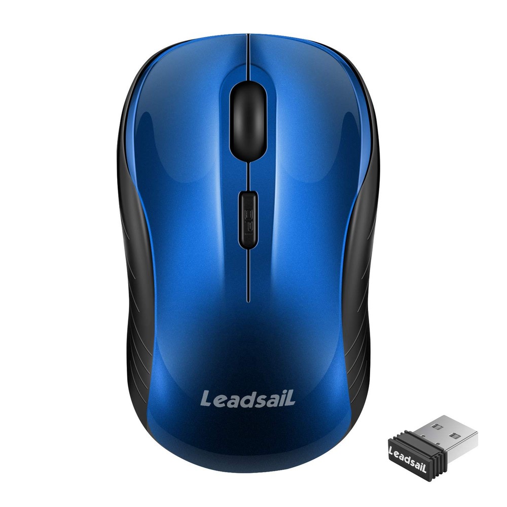 Wireless Mouse Silent 2.4G USB Computer Mouse Compact Optical Cordless Mouse ...