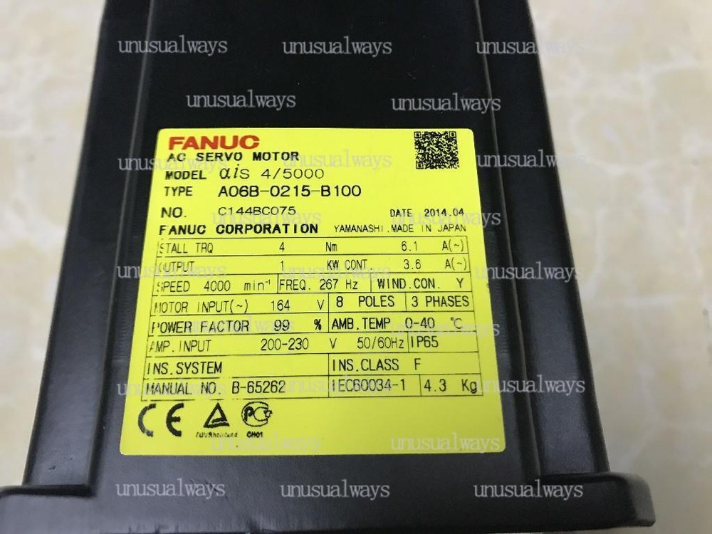 1piece Used Fanuc A06B-0215-B100 Servo Motor Tested in Good condition