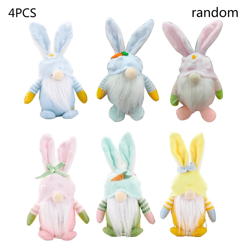 Handmade Plush Standing Winter Table Ornament Home Decor Gnome Bunny