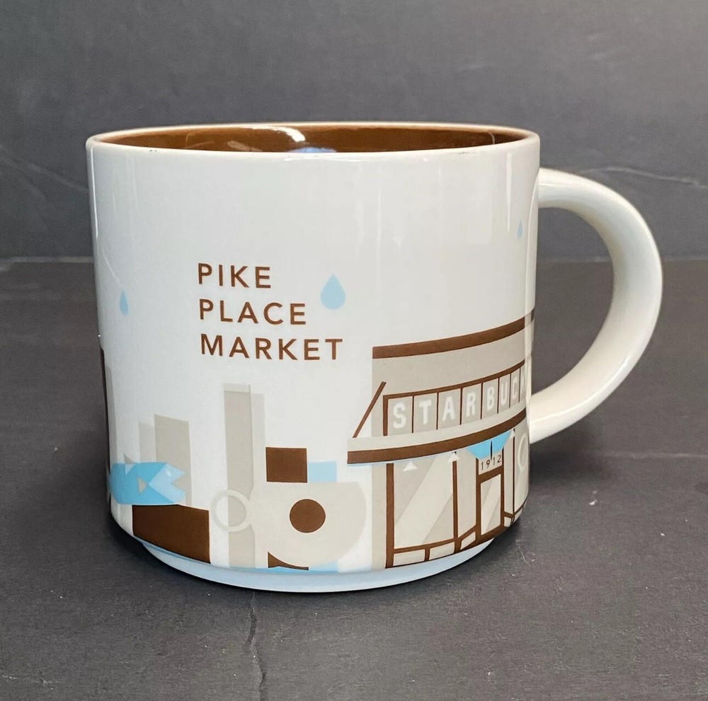 Starbucks You Are Here Pike Place Market Mug 14oz Seattle Collector 2014