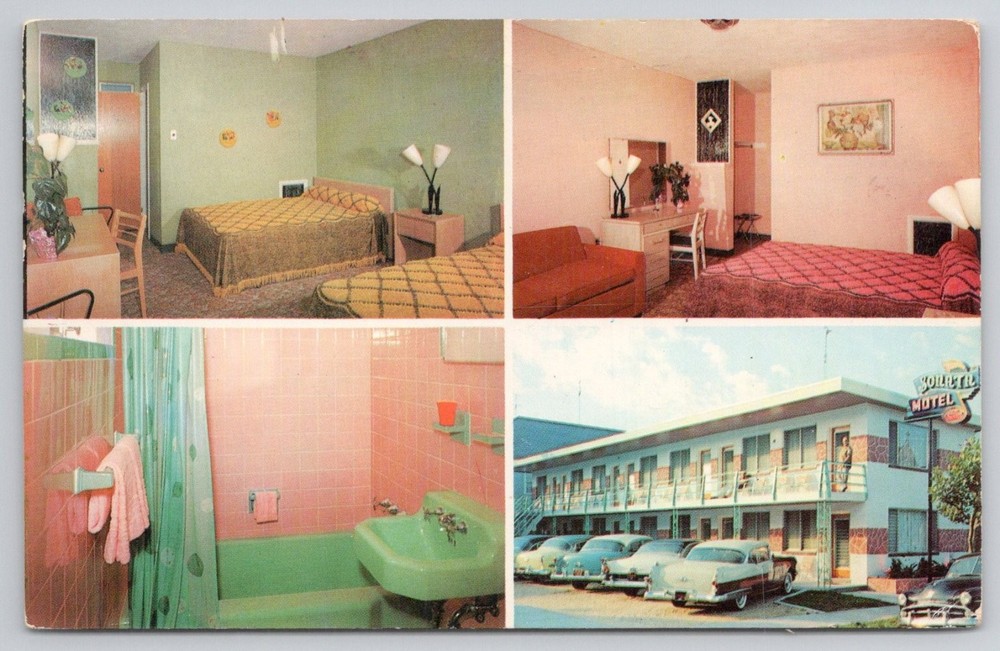 Vintage Sonata Motel Wildwood-by-the-Sea NJ 1960s Chrome Postcard
