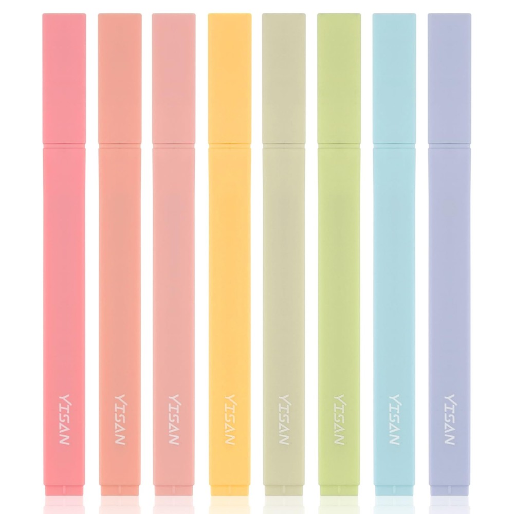 Highlighters Pastel No Bleed,Aesthetic Assorted Colors Bible Pens,Soft Tip fo...