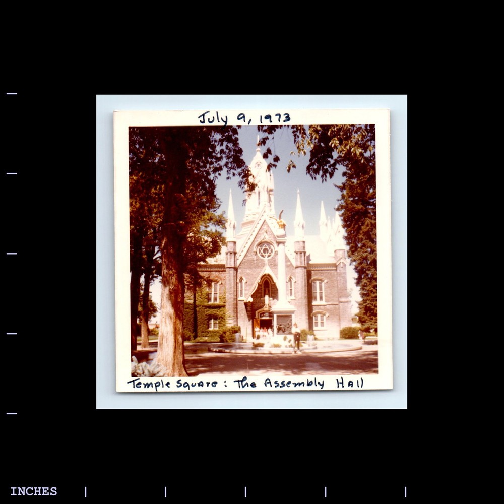 Square Color Photo MORMON TEMPLE SQUARE ASSEMBLY HALL 1973 SALT LAKE CITY UTAH