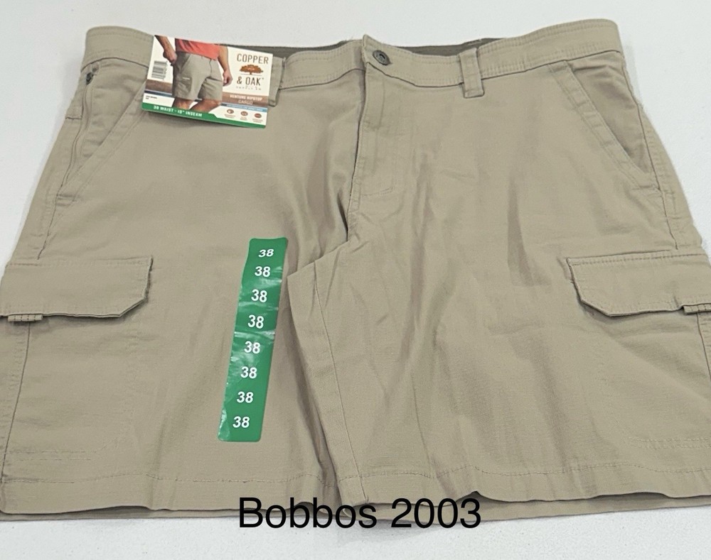 Copper & Oak Men's Venture Ripstop Cargo Shorts, Tan, Size 38