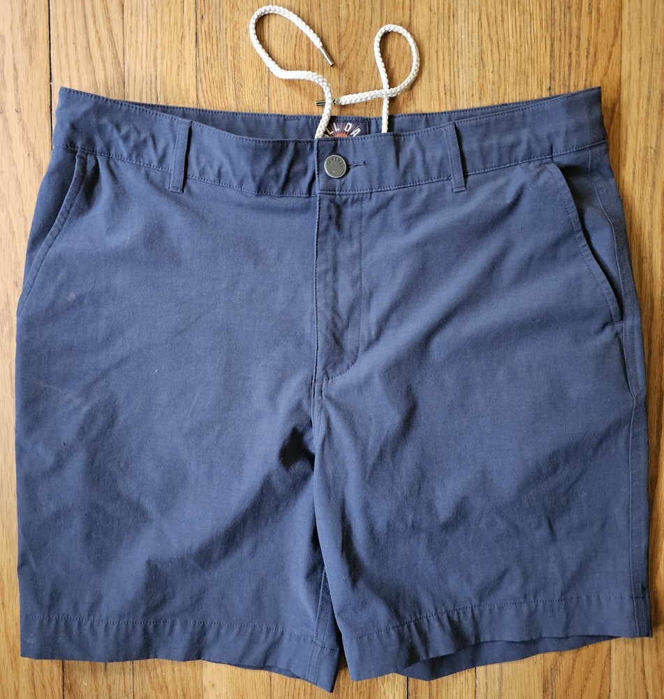 Faherty All Day Short Men 33 Dark Blue Hybrid Board Athletic Stretch 6.5