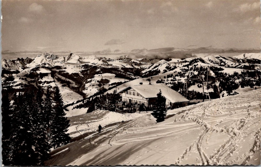 Dr Jim Stamps Postcard Real Photo Berghaus Wasserngrat Gstaad