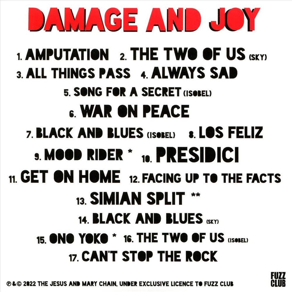 The Jesus And Mary Chain Damage And Joy New Cd