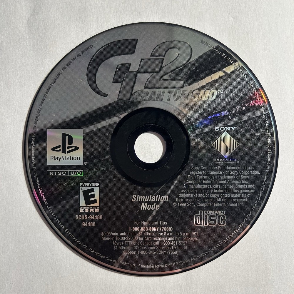 Gran Turismo 2 (Greatest Hits) - Simulation Mode Sony Playstation 1 Disc Only