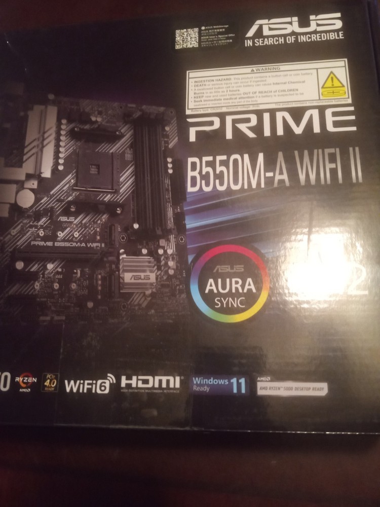 ASUS Prime B550M-A WiFi AMD AM4 MicroATX Motherboard