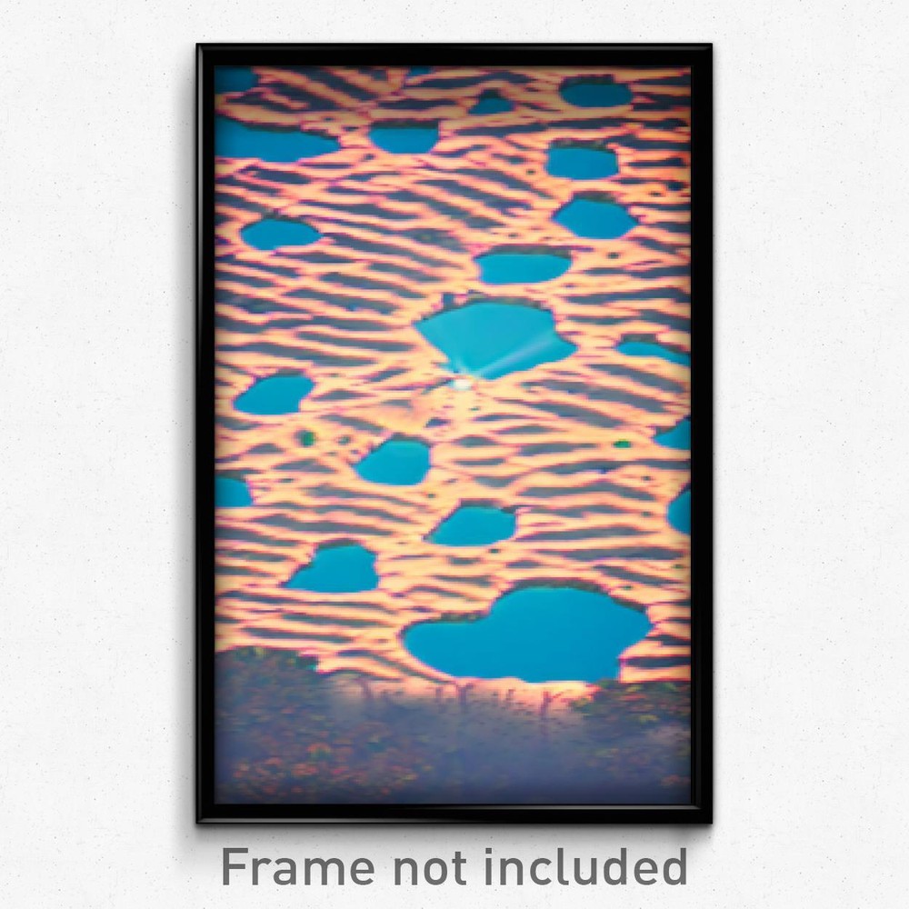 Pixel Art Poster Uneven Atoll 8 Bit Psychedelic Trippy Video Game Print
