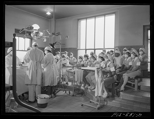 Chicago Illinois Provident Hospital 1942 Mock Operation Medical Students