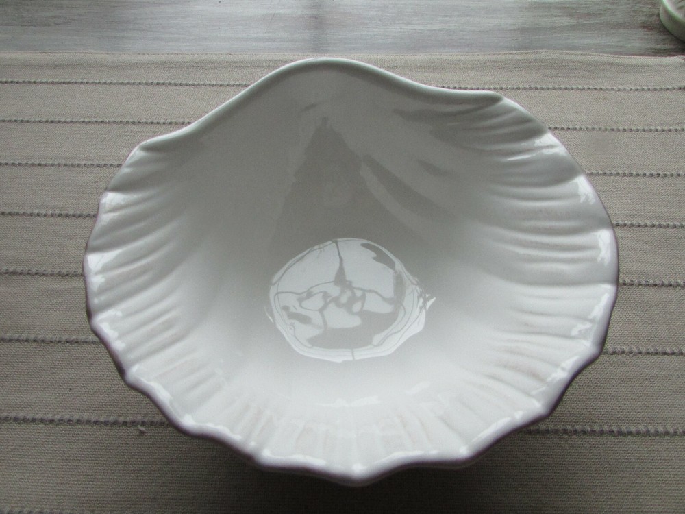Lenox White Conch Shell Pattern Candy Dish American By Design 6.5
