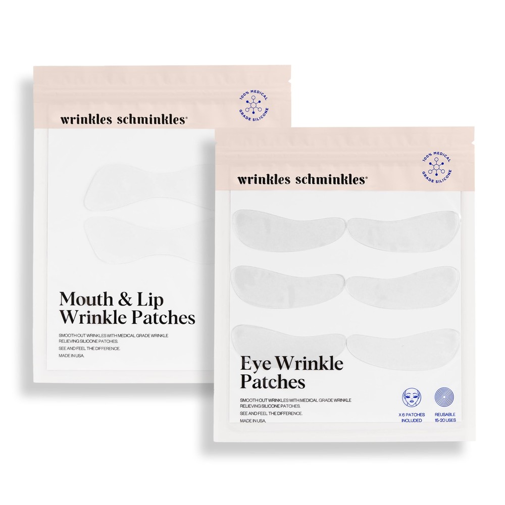 Eye & Mouth Lift Set | Mouth & Lip Patch 2-Pack & Eye Patches 3-Pairs | Reusa...