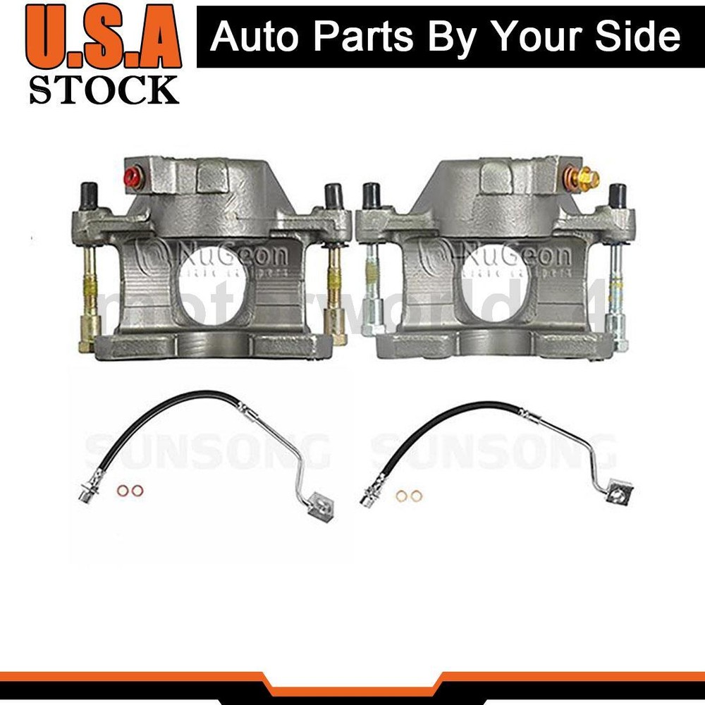 Front Brake Hose Line wtih Calipers Fits 1987 1988 1989 Ford Mustang_