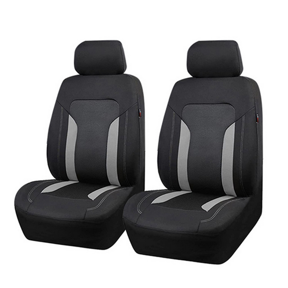 Front Car Seat Covers Full Surround Fabric Splicing Mesh Breathable Protector